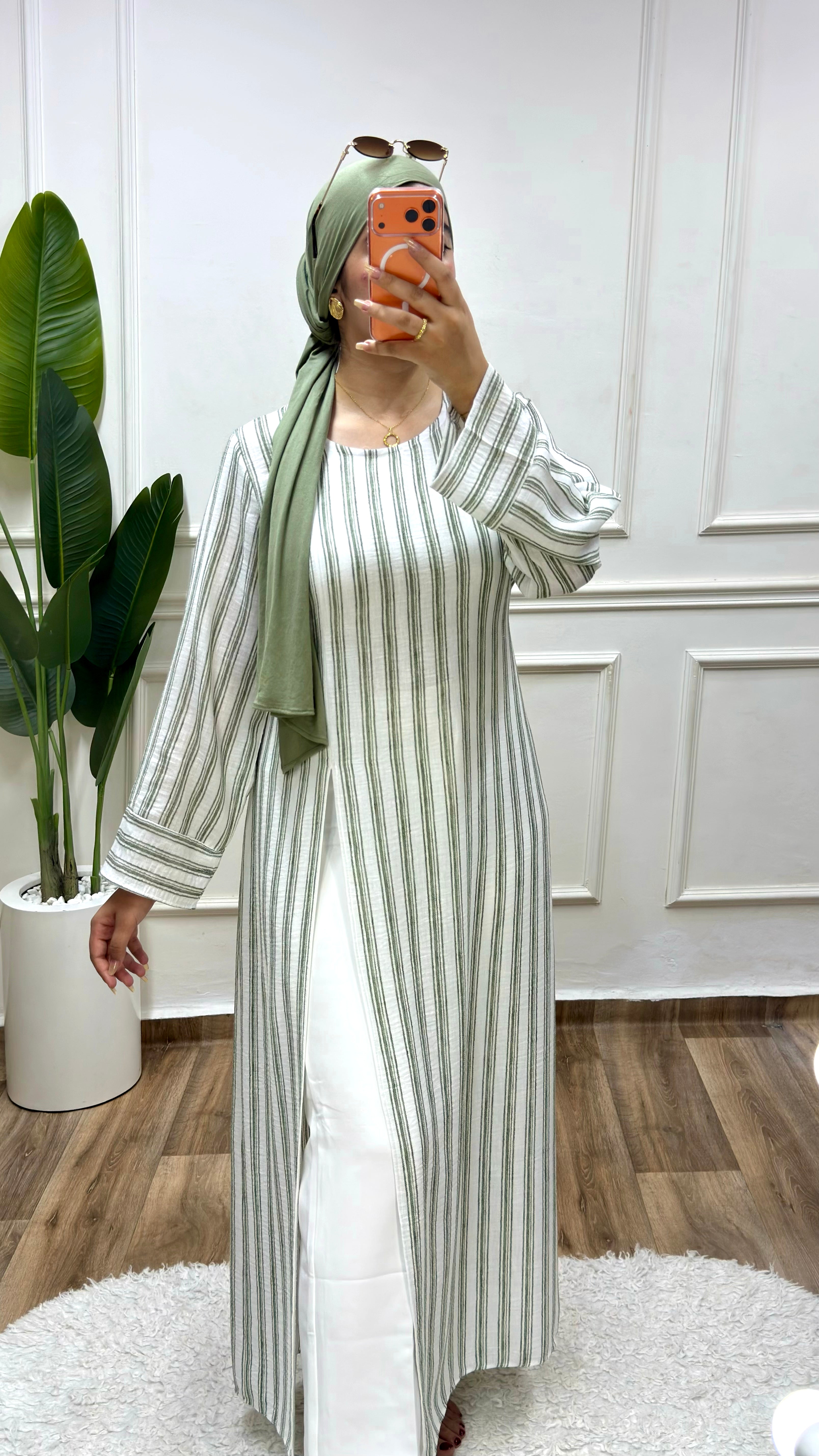 ROBE Rayé Élégance | Yacout Collection