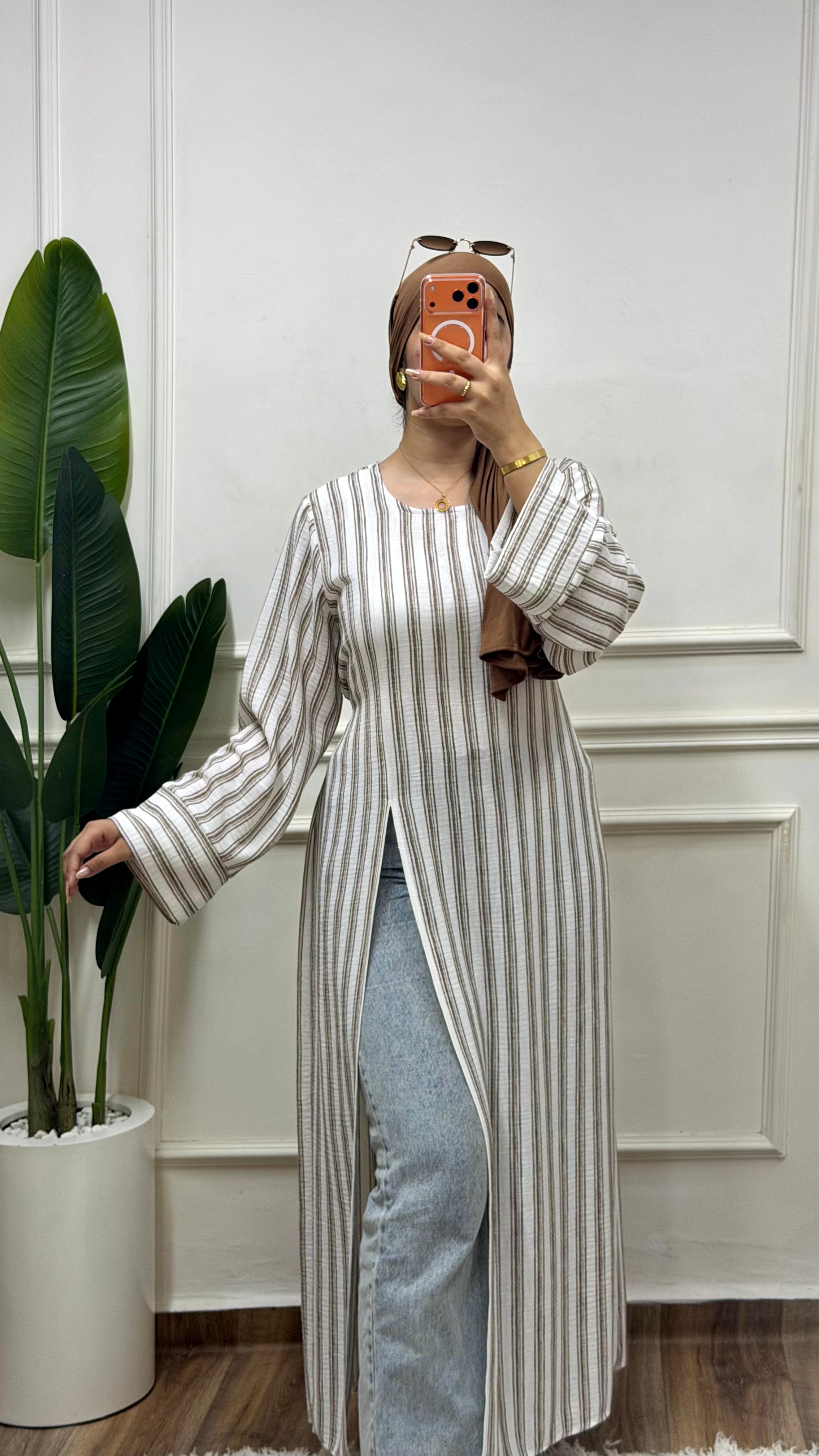 ROBE Rayé Élégance | Yacout Collection