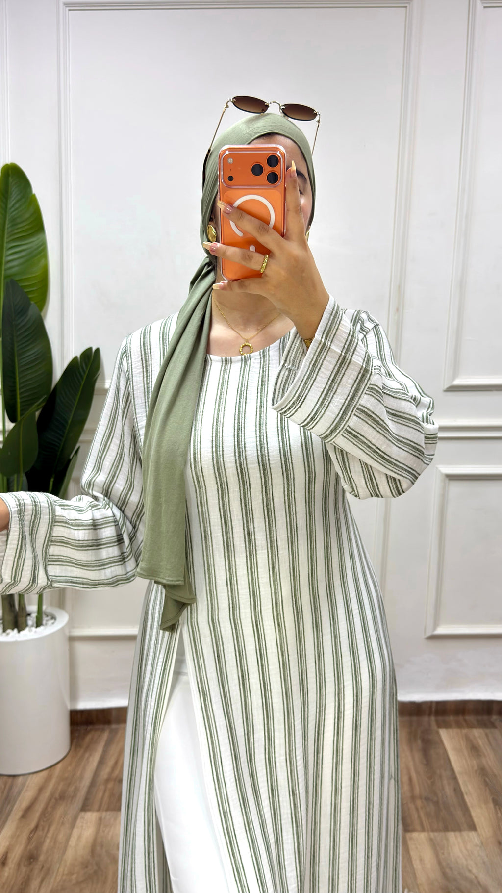 ROBE Rayé Élégance | Yacout Collection